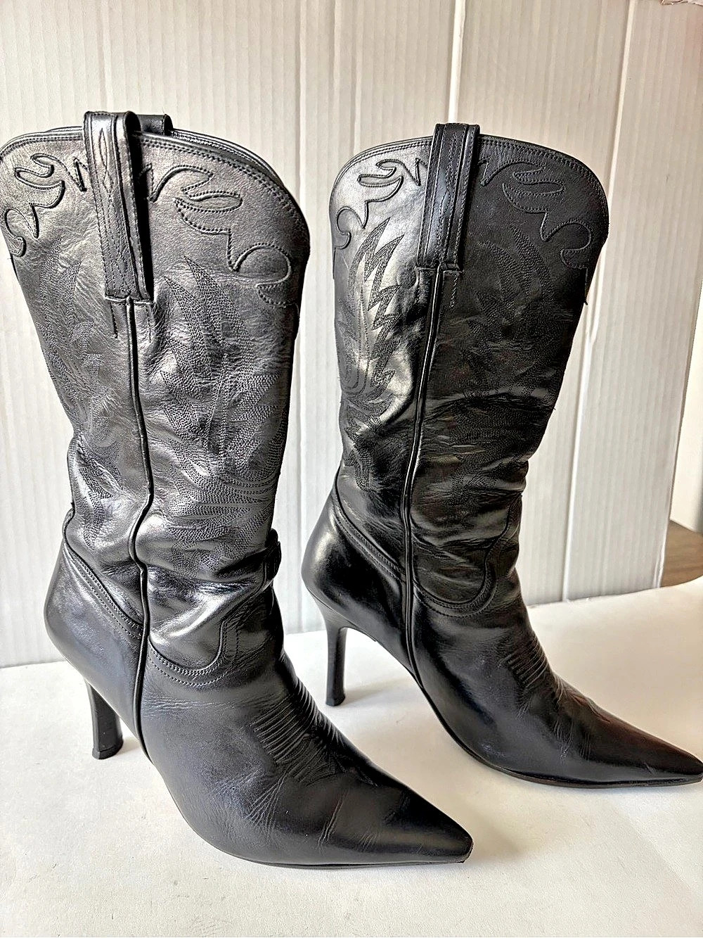 Charlie Horse Bottero Western heeled boots Pointed Toe Leather Heeled Boots Sz 8